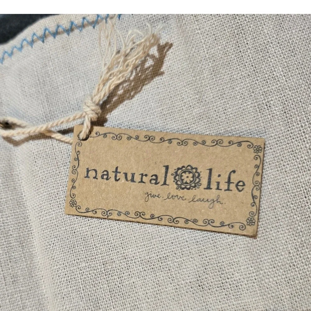 Natural Life Tea Towel Thank God for Girlfriends Linen Cotton‎ Floral NWT